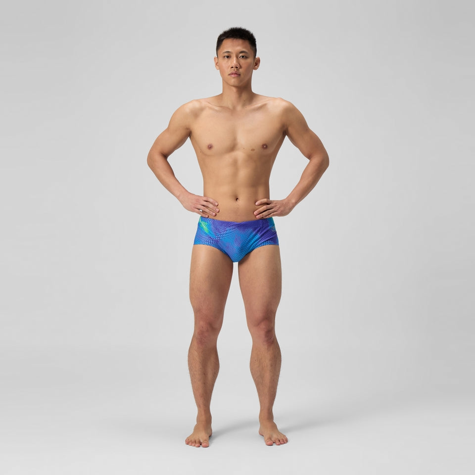 Speedo Club Training Printed 13.5cm Brief Blue