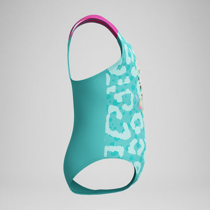 Speedo Infant Girls Learn to Swim Printed Swimsuit Turquoise