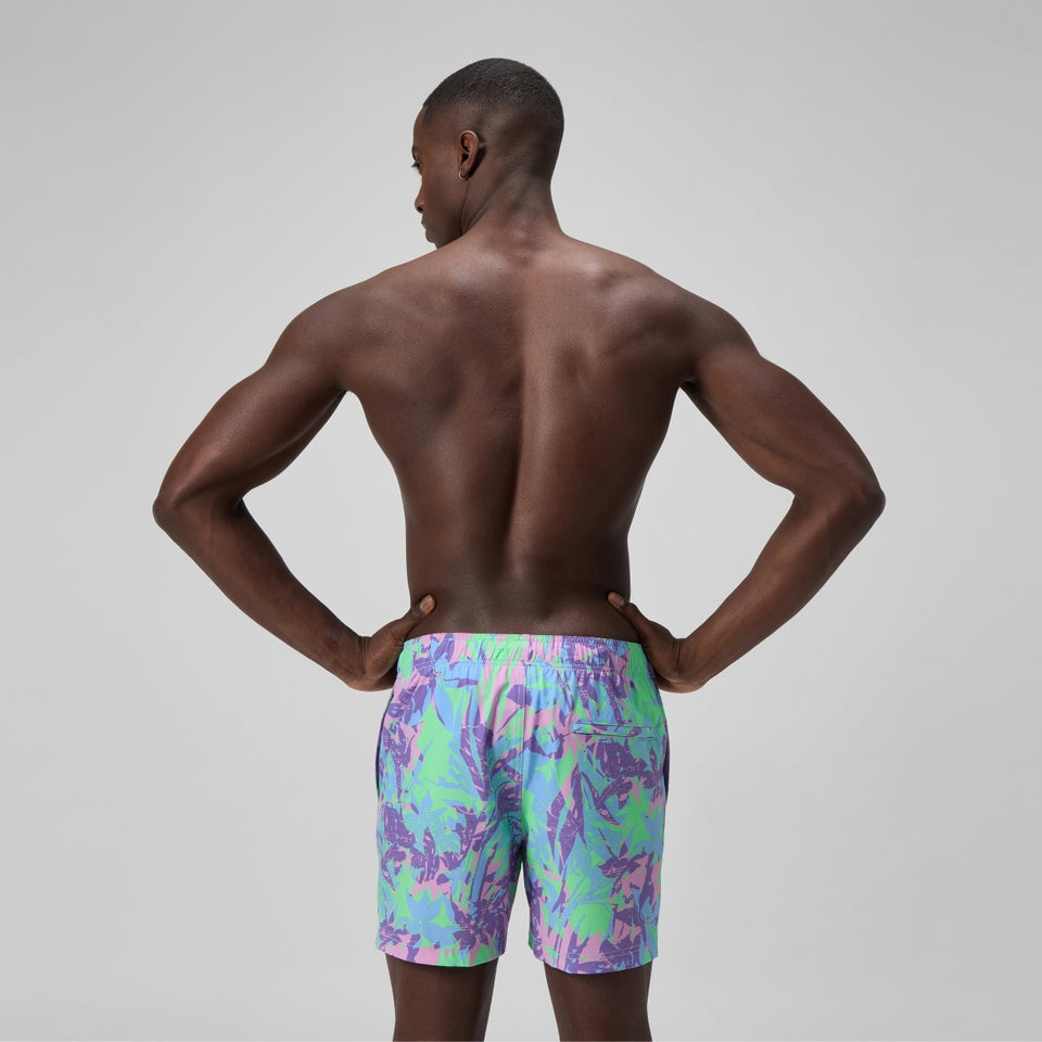Speedo Redondo Edge Printed 40cm Swim Shorts Purple/Green