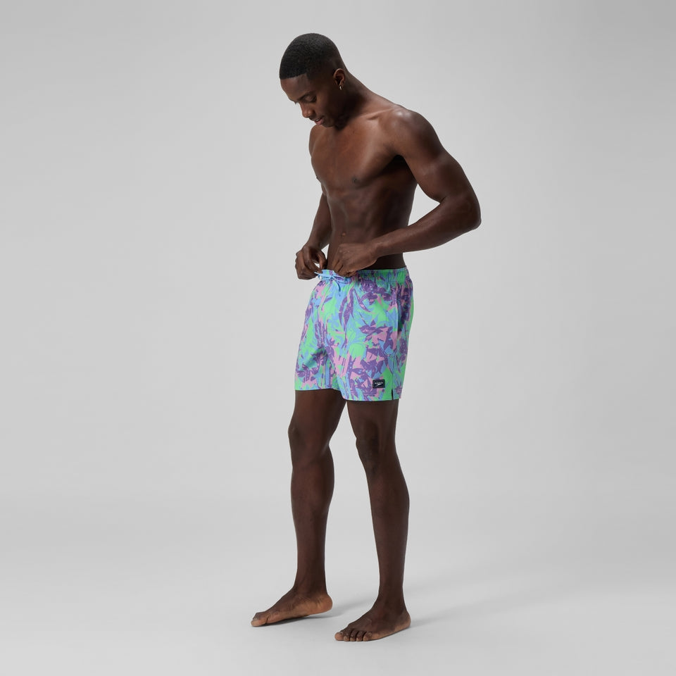 Speedo Redondo Edge Printed 40cm Swim Shorts Purple/Green