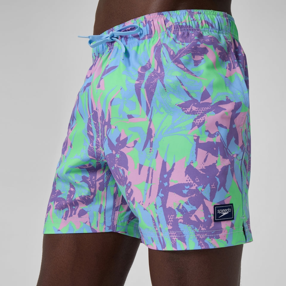 Speedo Redondo Edge Printed 40cm Swim Shorts Purple/Green