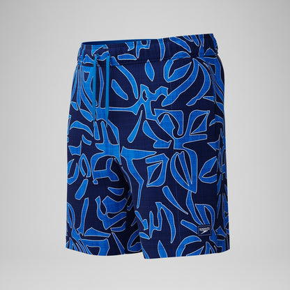 Speedo Redondo Edge Printed 45cm Swim Shorts Blue