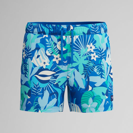 Speedo Redondo Edge Printed 35cm Swim Shorts Blue