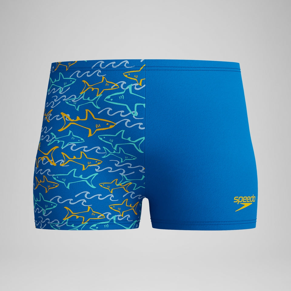 Speedo Infant Boys Learn to Swim Allover Aquashort Blue/Yellow