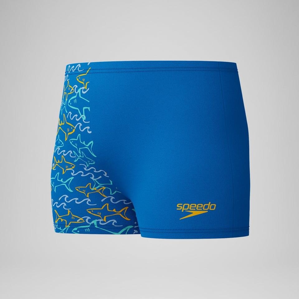 Speedo Infant Boys Learn to Swim Allover Aquashort Blue/Yellow