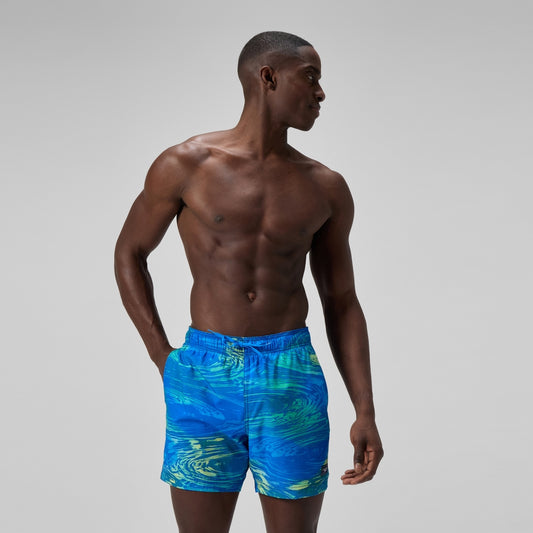 Speedo Redondo Edge Printed 40cm Swim Shorts Blue/Green