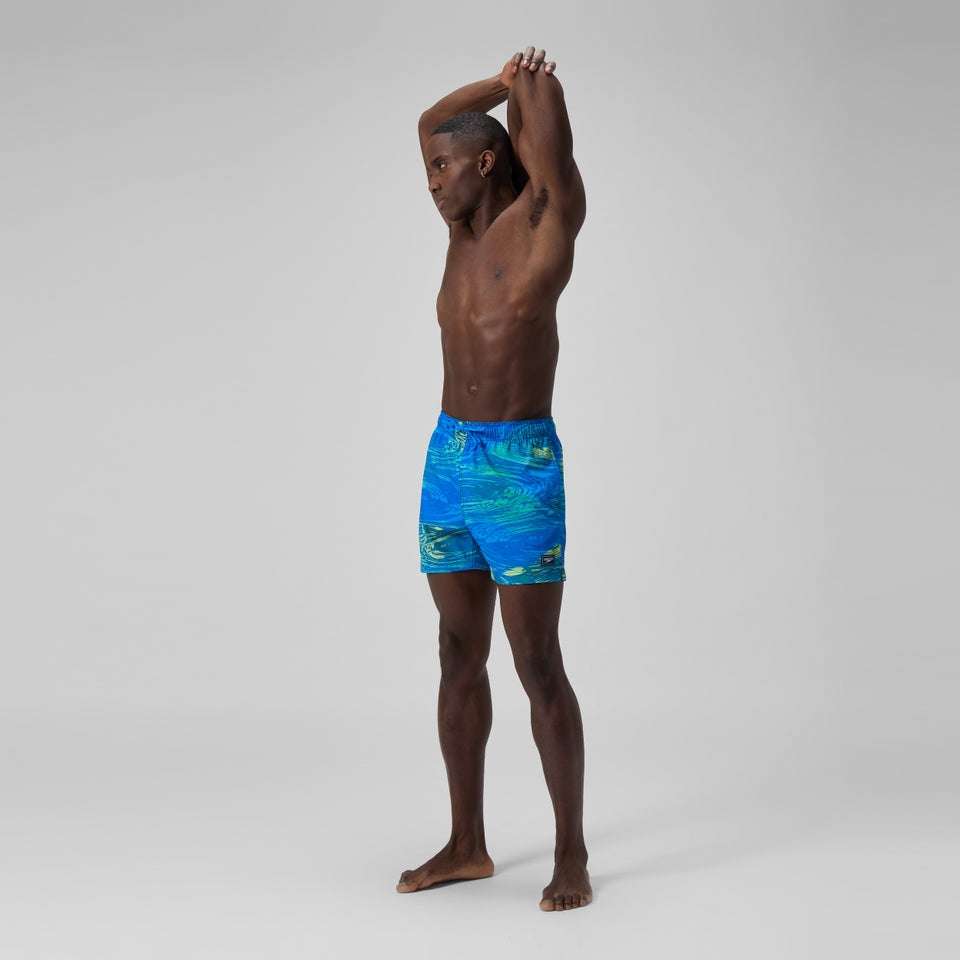Speedo Redondo Edge Printed 40cm Swim Shorts Blue/Green
