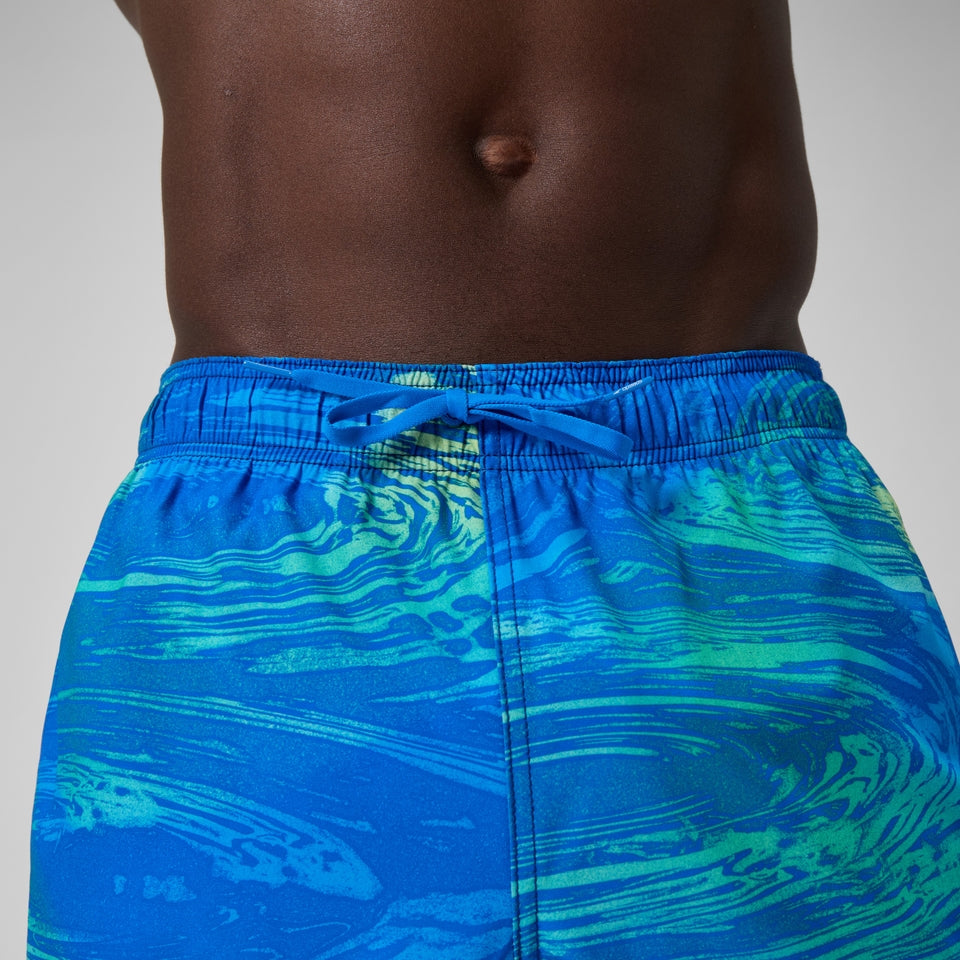 Speedo Redondo Edge Printed 40cm Swim Shorts Blue/Green