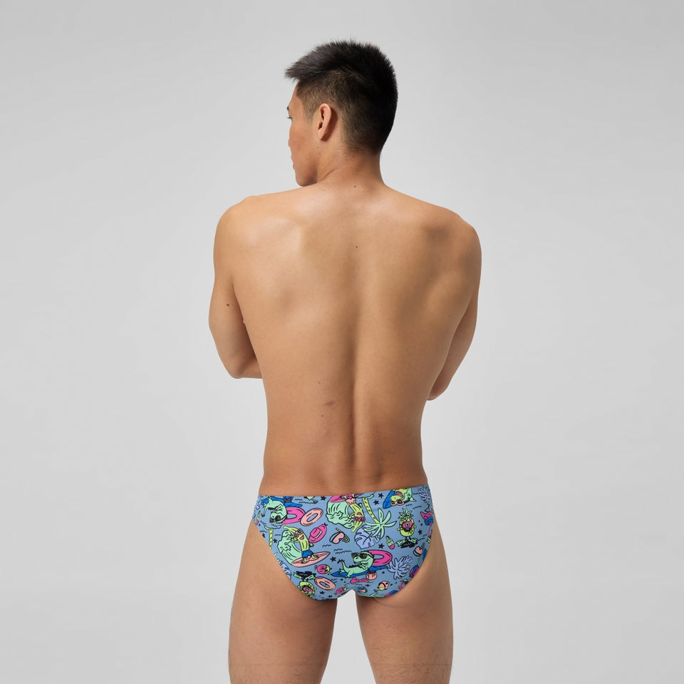Speedo Club Training Printed Brief Blue/Green