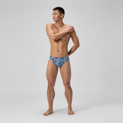 Speedo Club Training Printed Brief Blue/Green