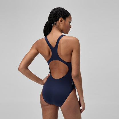 Speedo Medalist Printed Swimsuit Blue