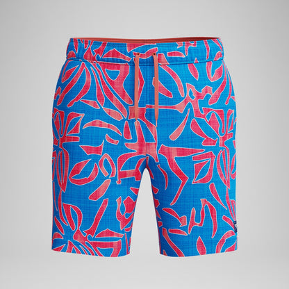 Speedo Redondo Edge Printed 45cm Swim Shorts Orange/Blue