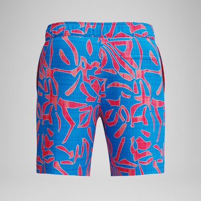 Speedo Redondo Edge Printed 45cm Swim Shorts Orange/Blue