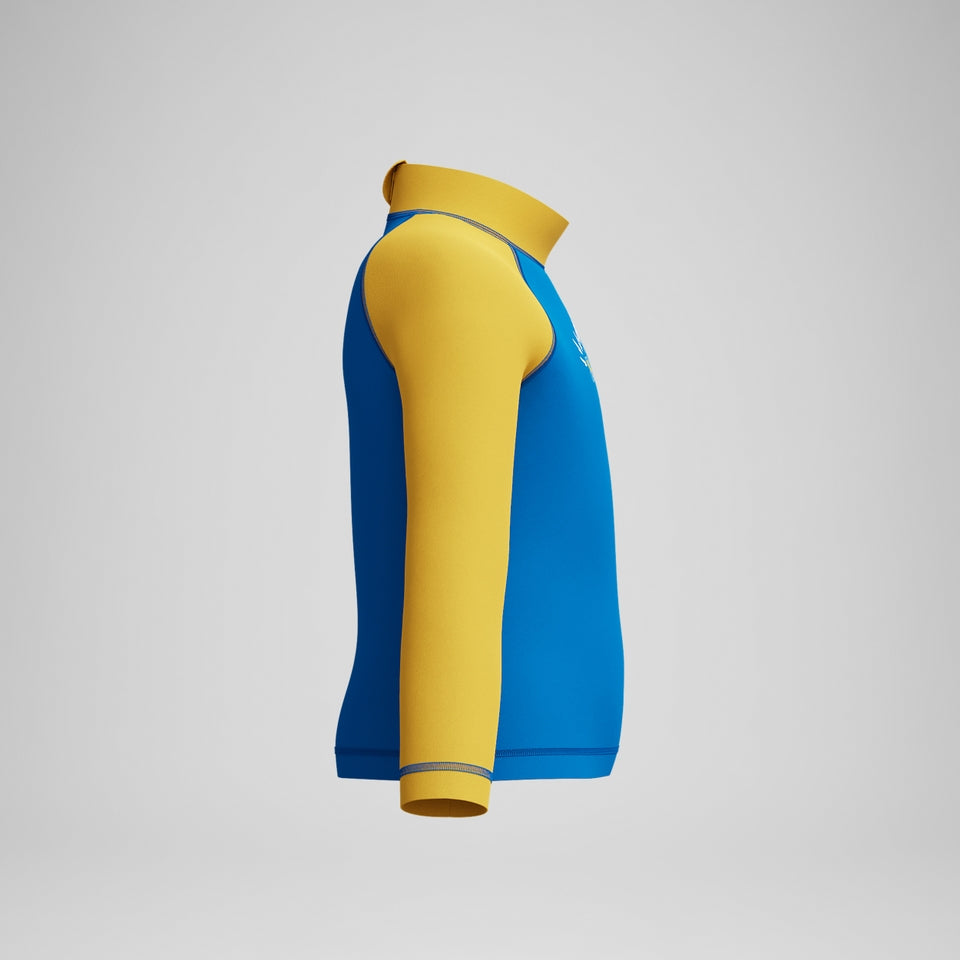 Speedo Infant Boys Learn to Swim Long Sleeve Rashguard Blue/Yellow