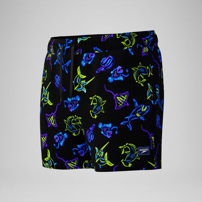 Speedo Redondo Edge Printed 35cm Swim Shorts Navy