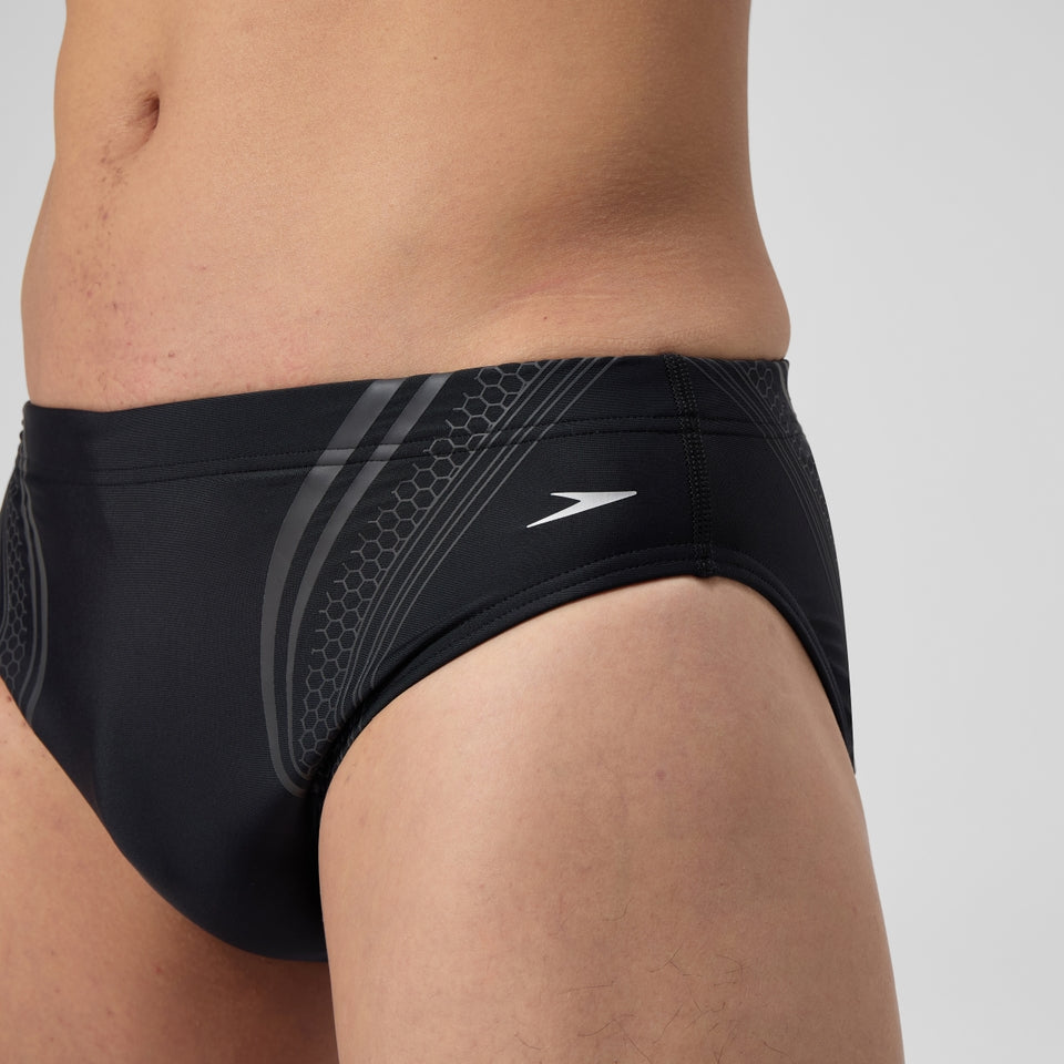 Speedo Printed V Class Movement Brief Black
