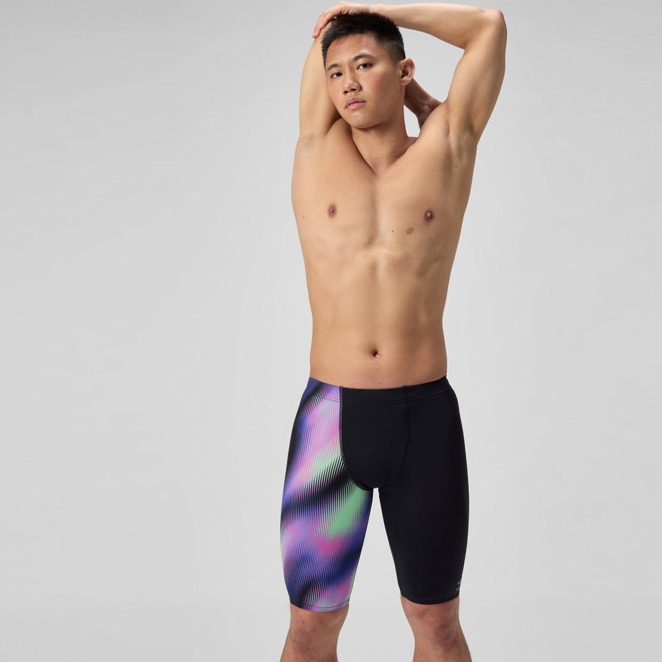 Speedo Club Training Printed Jammer Black/Purple