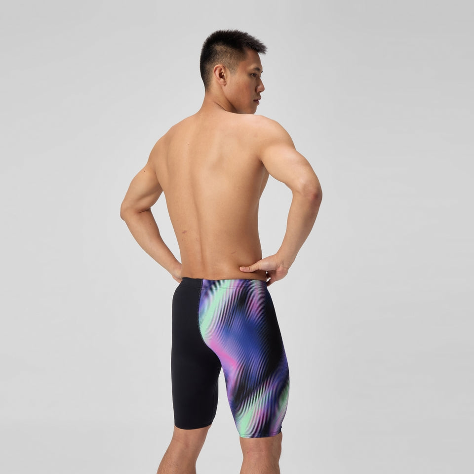 Speedo Club Training Printed Jammer Black/Purple