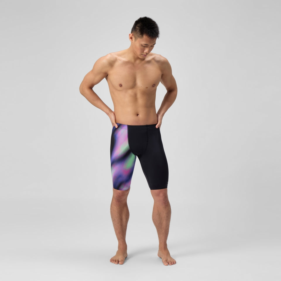 Speedo Club Training Printed Jammer Black/Purple