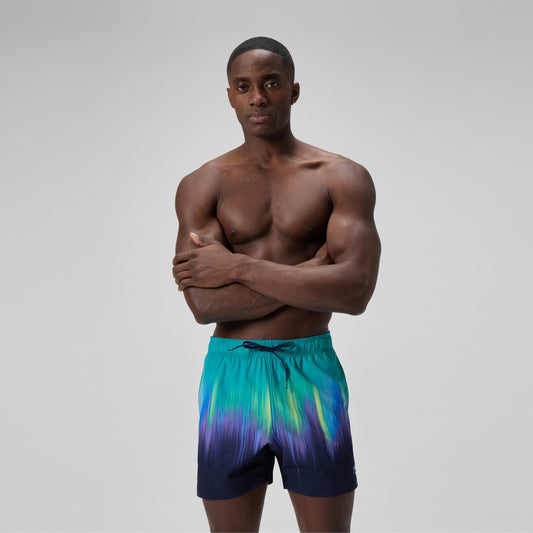 Speedo Redondo Edge Printed 40cm Swim Shorts Green/Blue