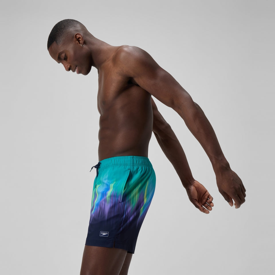 Speedo Redondo Edge Printed 40cm Swim Shorts Green/Blue