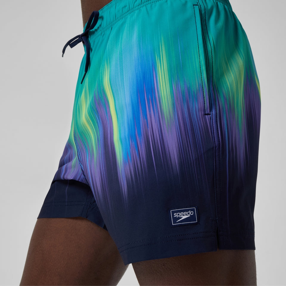 Speedo Redondo Edge Printed 40cm Swim Shorts Green/Blue