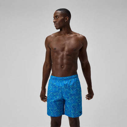 Speedo Xpress Lite Allover 45cm Swim Shorts Blue/Green