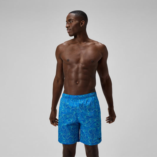 Speedo Xpress Lite Allover 45cm Swim Shorts Blue/Green