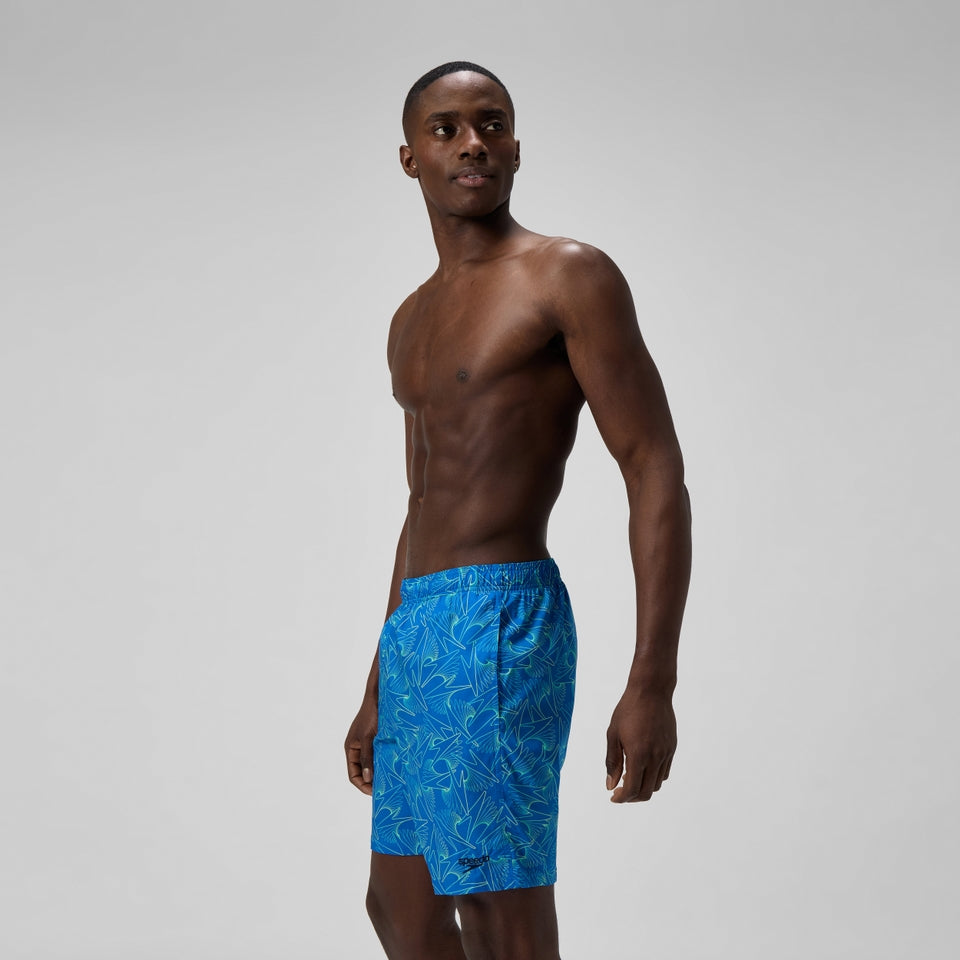 Speedo Xpress Lite Allover 45cm Swim Shorts Blue/Green