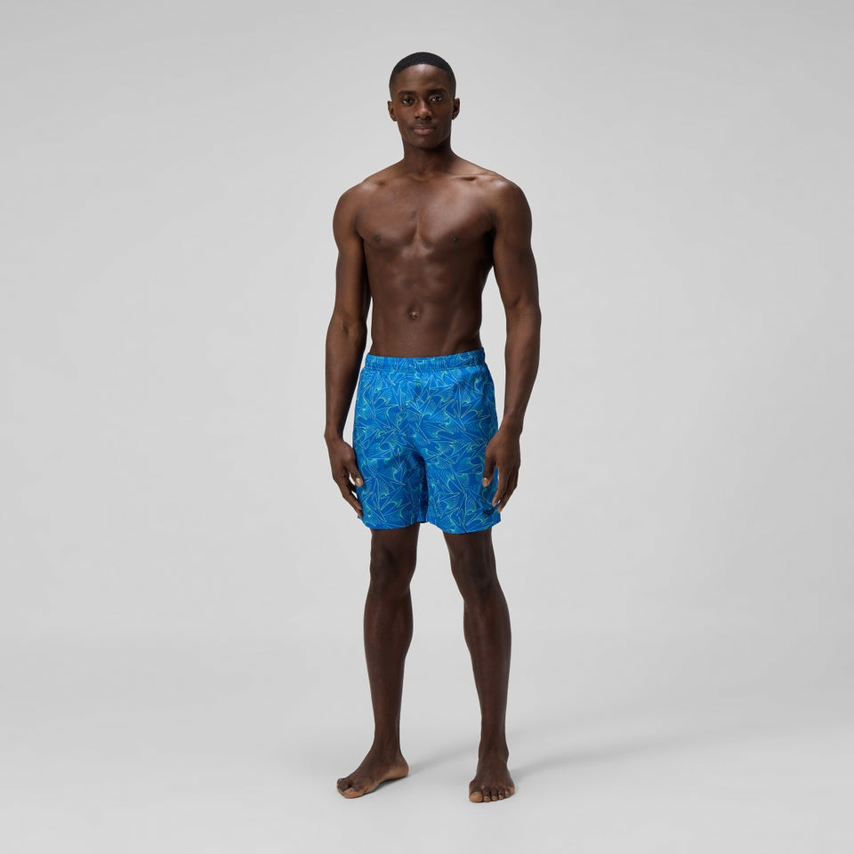Speedo Xpress Lite Allover 45cm Swim Shorts Blue/Green