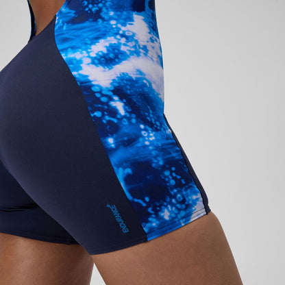 Speedo Digital Printed Legsuit Navy/Blue
