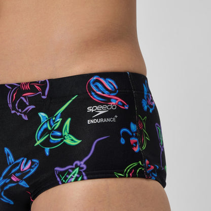 Speedo Club Training Printed 13.5cm Brief Black/Blue