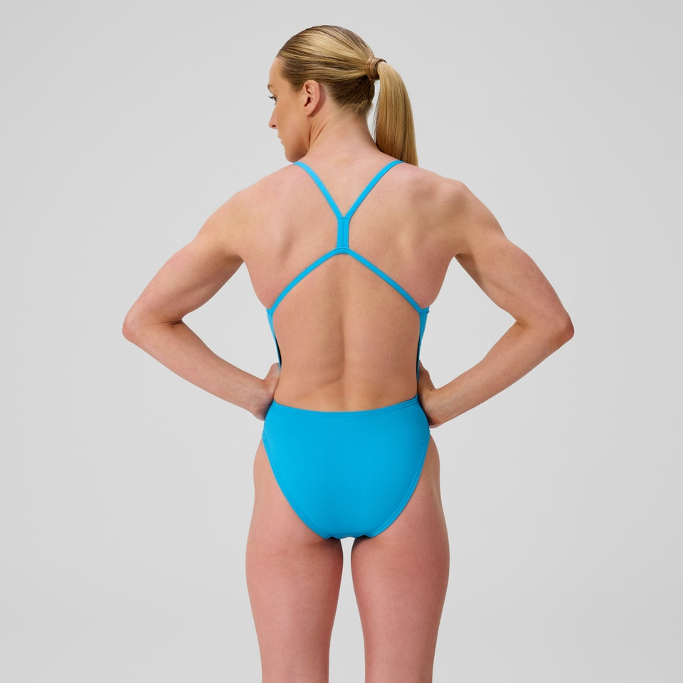 Speedo Club Training Solid V-Back 2.0 Swimsuit Blue