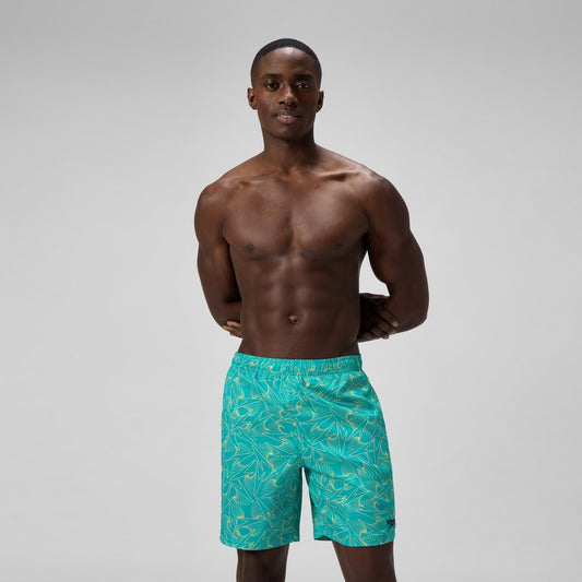 Speedo Xpress Lite Allover 45cm Swim Shorts Turquoise