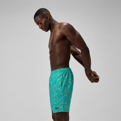 Speedo Xpress Lite Allover 45cm Swim Shorts Turquoise