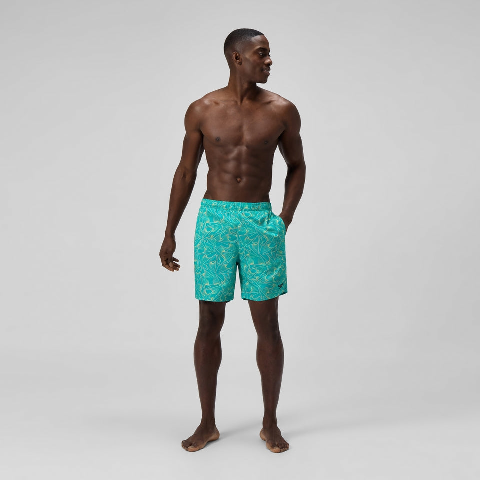 Speedo Xpress Lite Allover 45cm Swim Shorts Turquoise