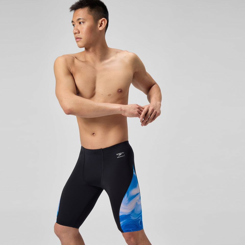 Speedo Club Training Printed Splice Jammer Black/Blue
