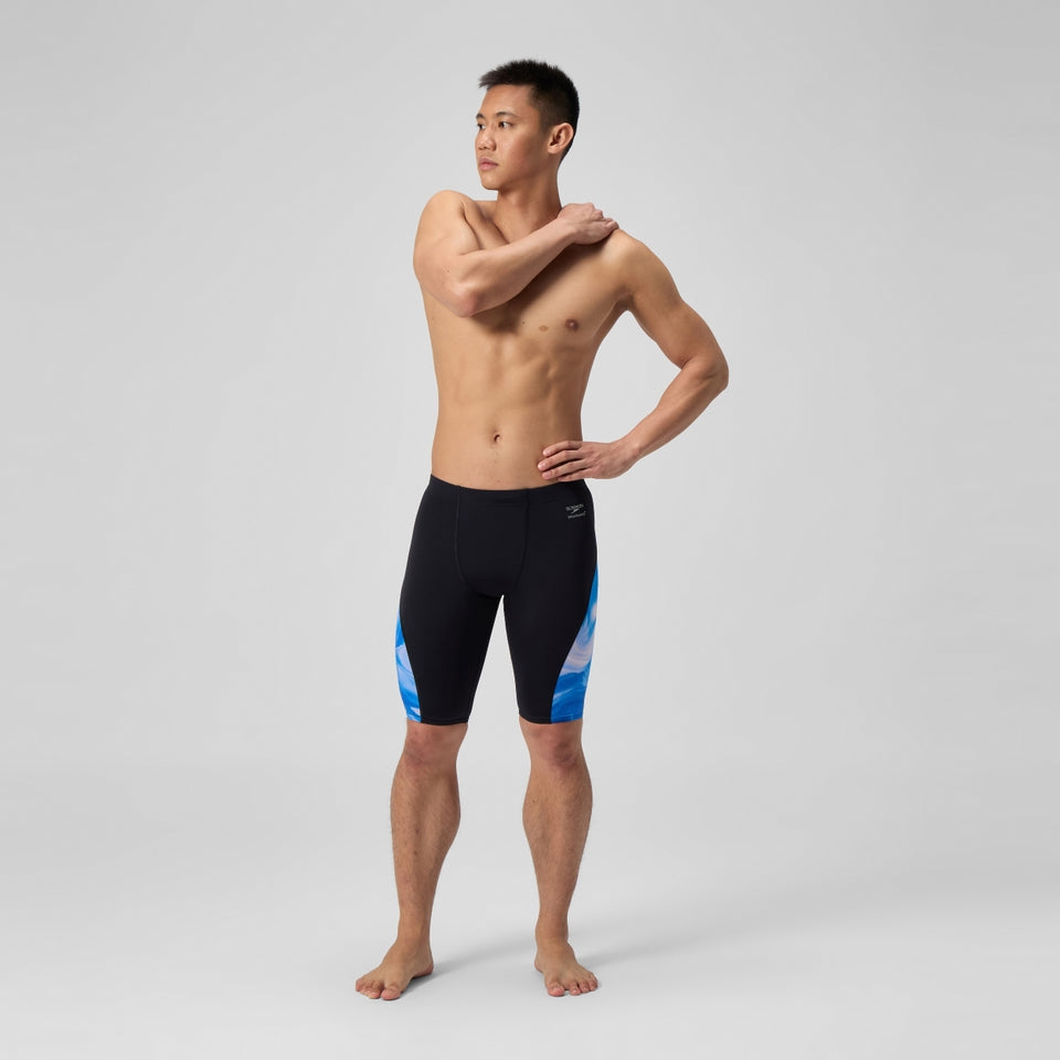 Speedo Club Training Printed Splice Jammer Black/Blue