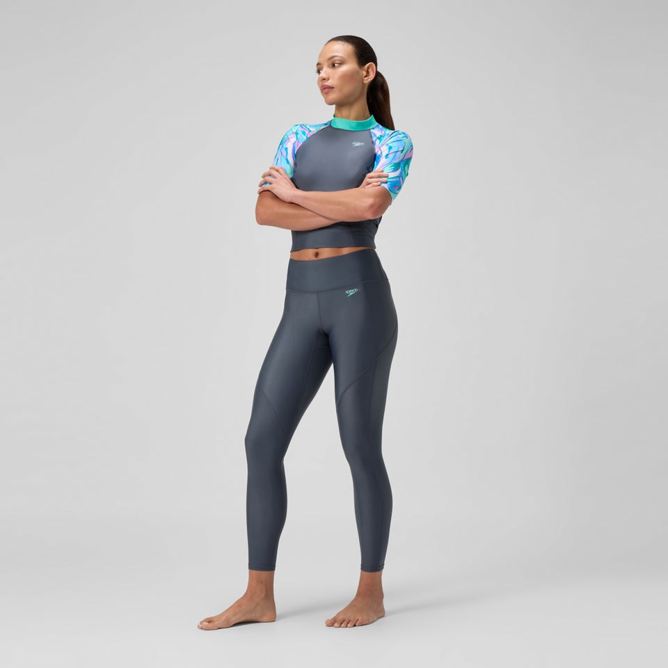 Speedo Solid Panel Leggings Grey