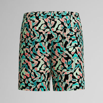 Speedo Boys Printed 38cm Swim Shorts Orange/Green