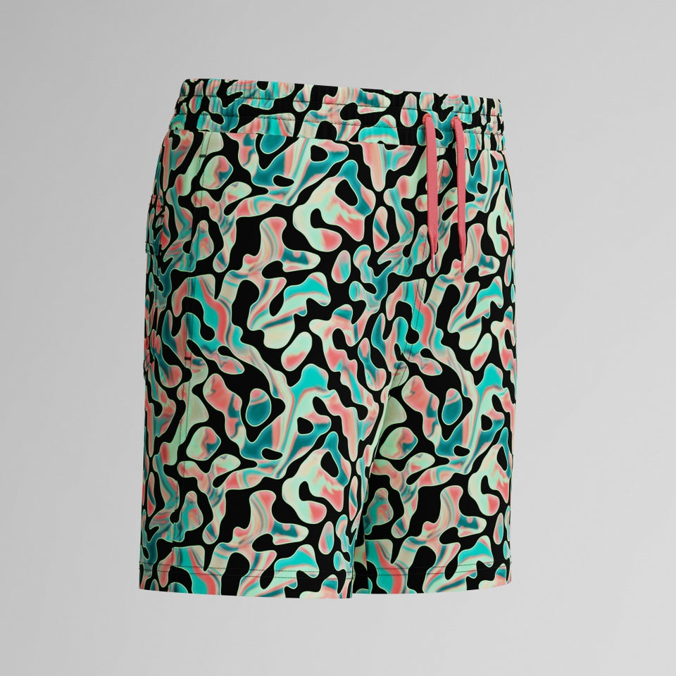 Speedo Boys Printed 38cm Swim Shorts Orange/Green