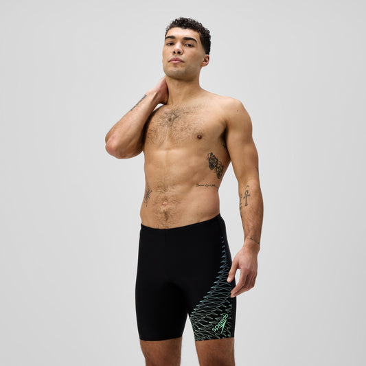 Speedo Medley Logo Jammer Black/Green