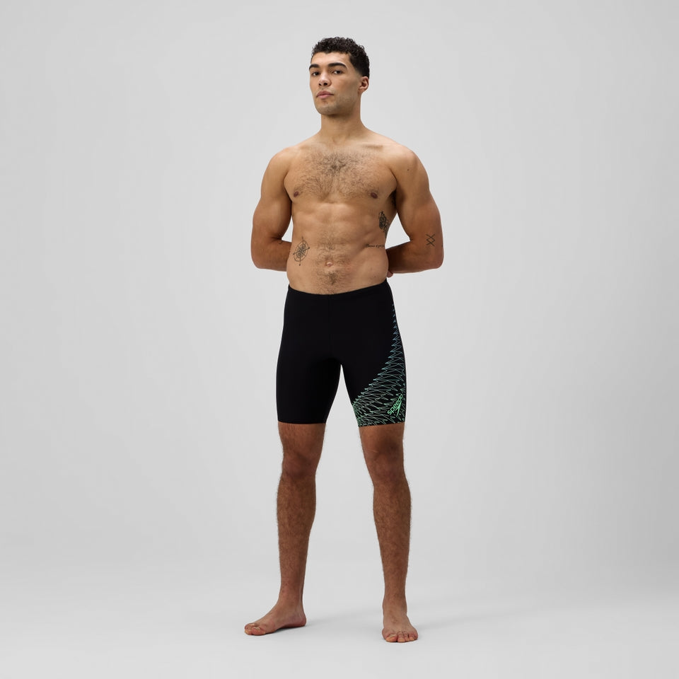 Speedo Medley Logo Jammer Black/Green