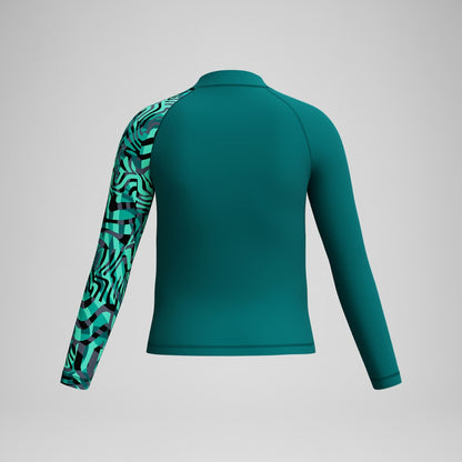 Speedo Boys Long Sleeve Rashguard Green