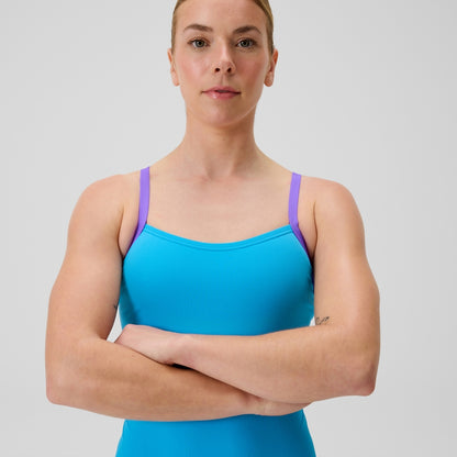 Speedo Club Training Solid Flyback 2.0 Swimsuit Blue