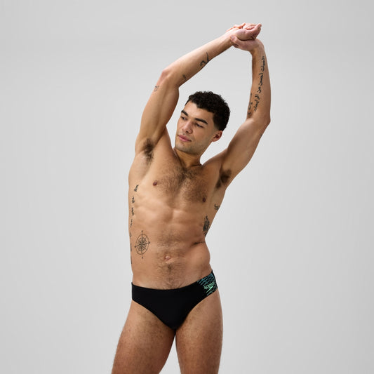 Speedo Medley Logo 7cm Brief Black/Green
