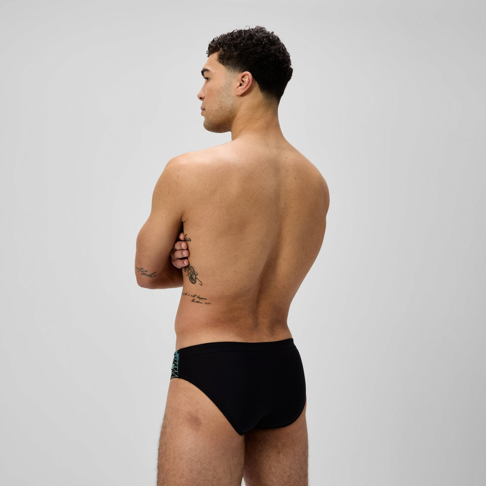 Speedo Medley Logo 7cm Brief Black/Green