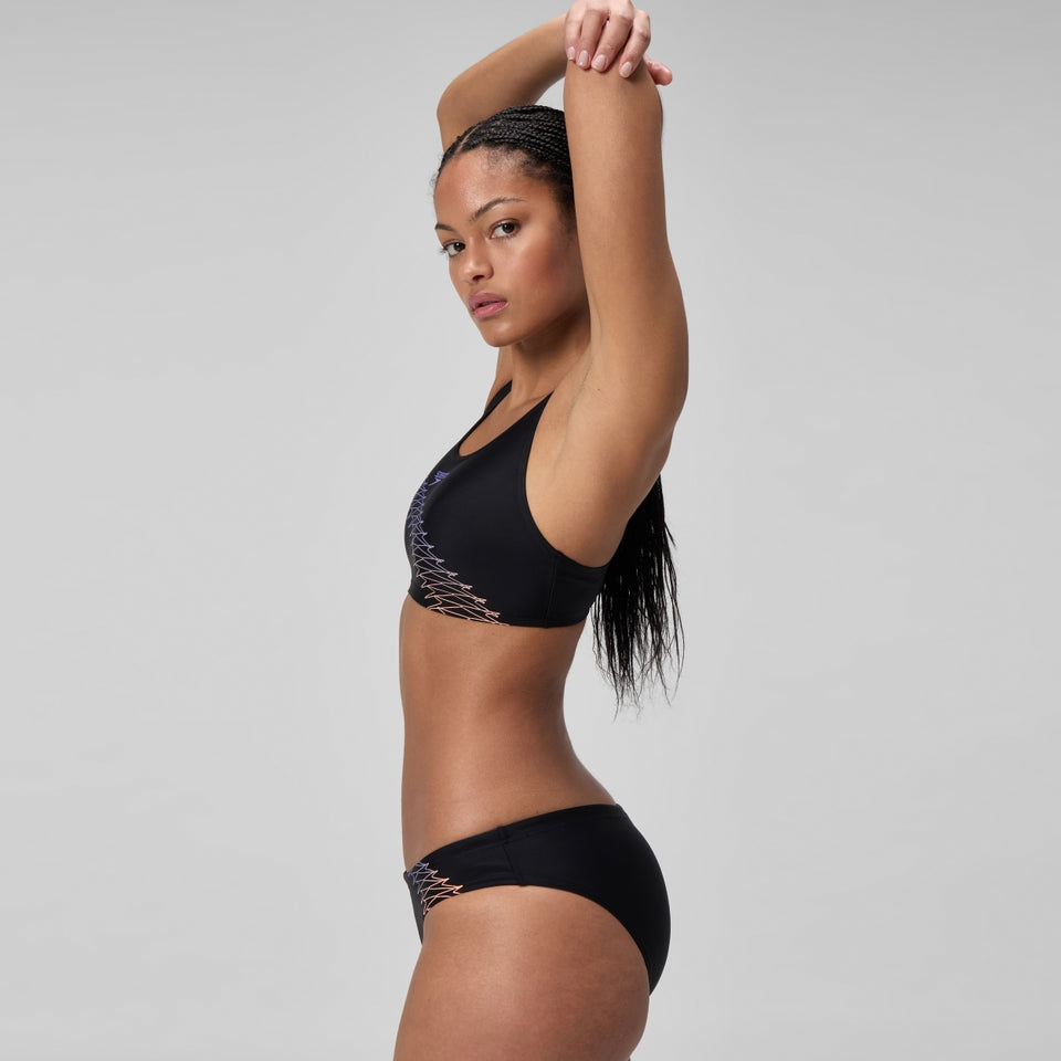 Speedo Placement Bikini Set Black/Peach