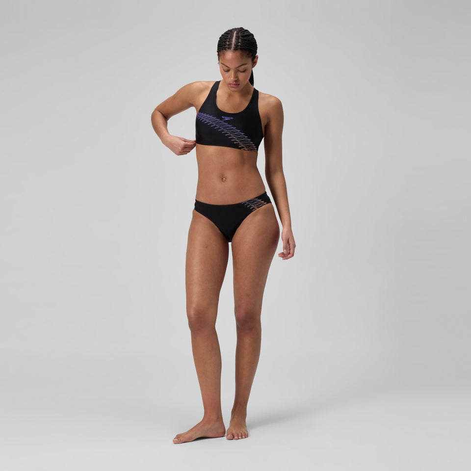 Speedo Placement Bikini Set Black/Peach