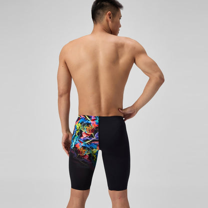 Speedo Club Training Printed Jammer Black/Green